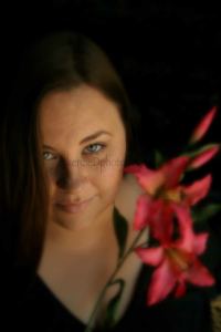 floral portrait headshot modeling