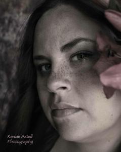 woman floral senior portrait